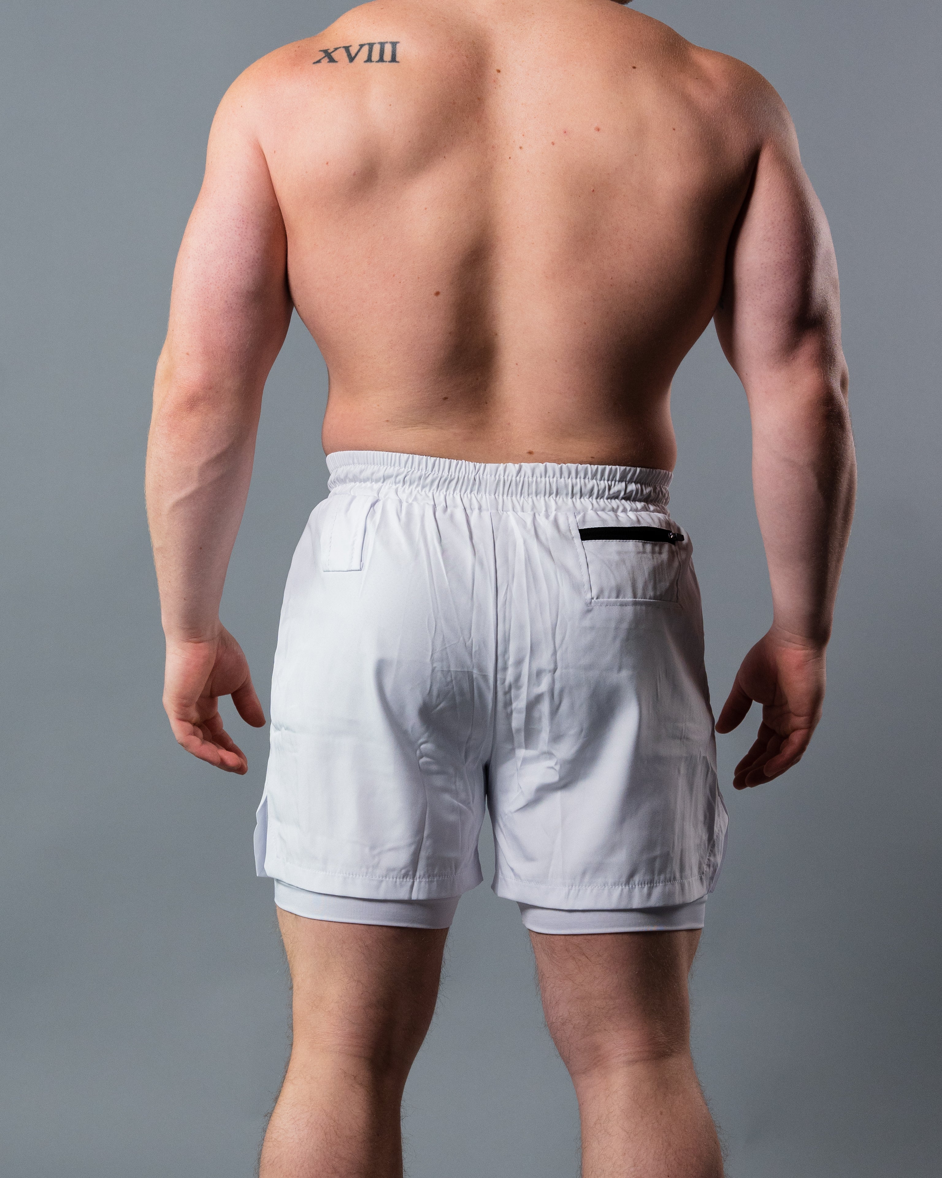 White compression clearance shorts